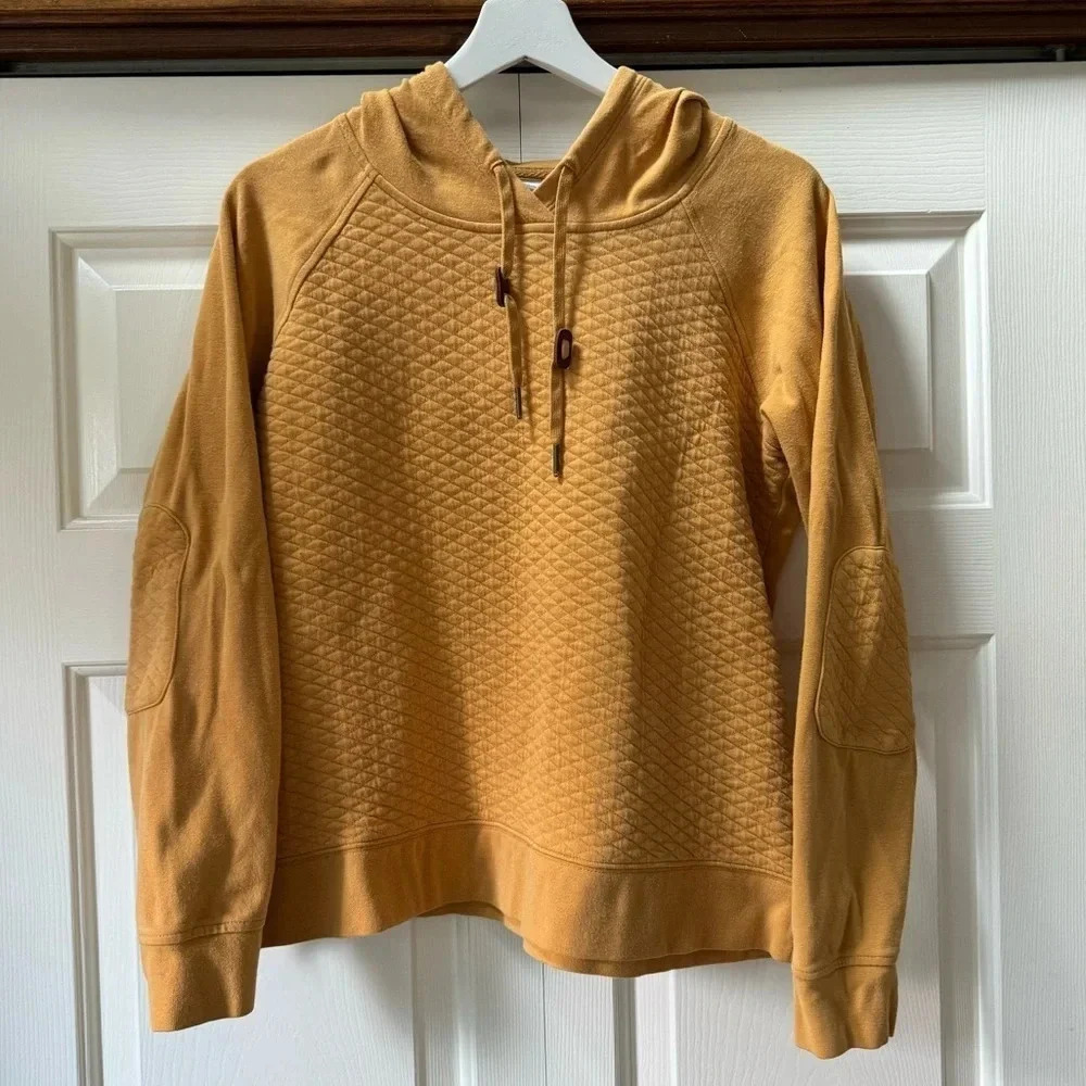 Columbia Sportswear Harper Quilted Hoodie Elbow Patches leather details Size M